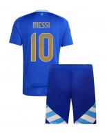 Argentina Lionel Messi #10 Venkovní dres pro děti Copa America 2024 Krátký Rukáv (+ trenýrky)